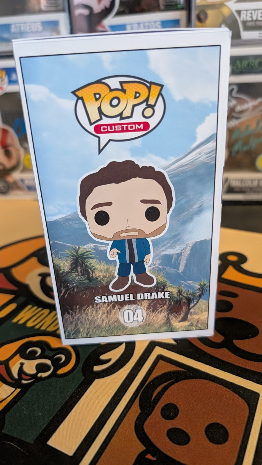 Custom Funko Pop Uncharted 4 Samuel Drake Signed by Troy Baker with Quote & SWAU