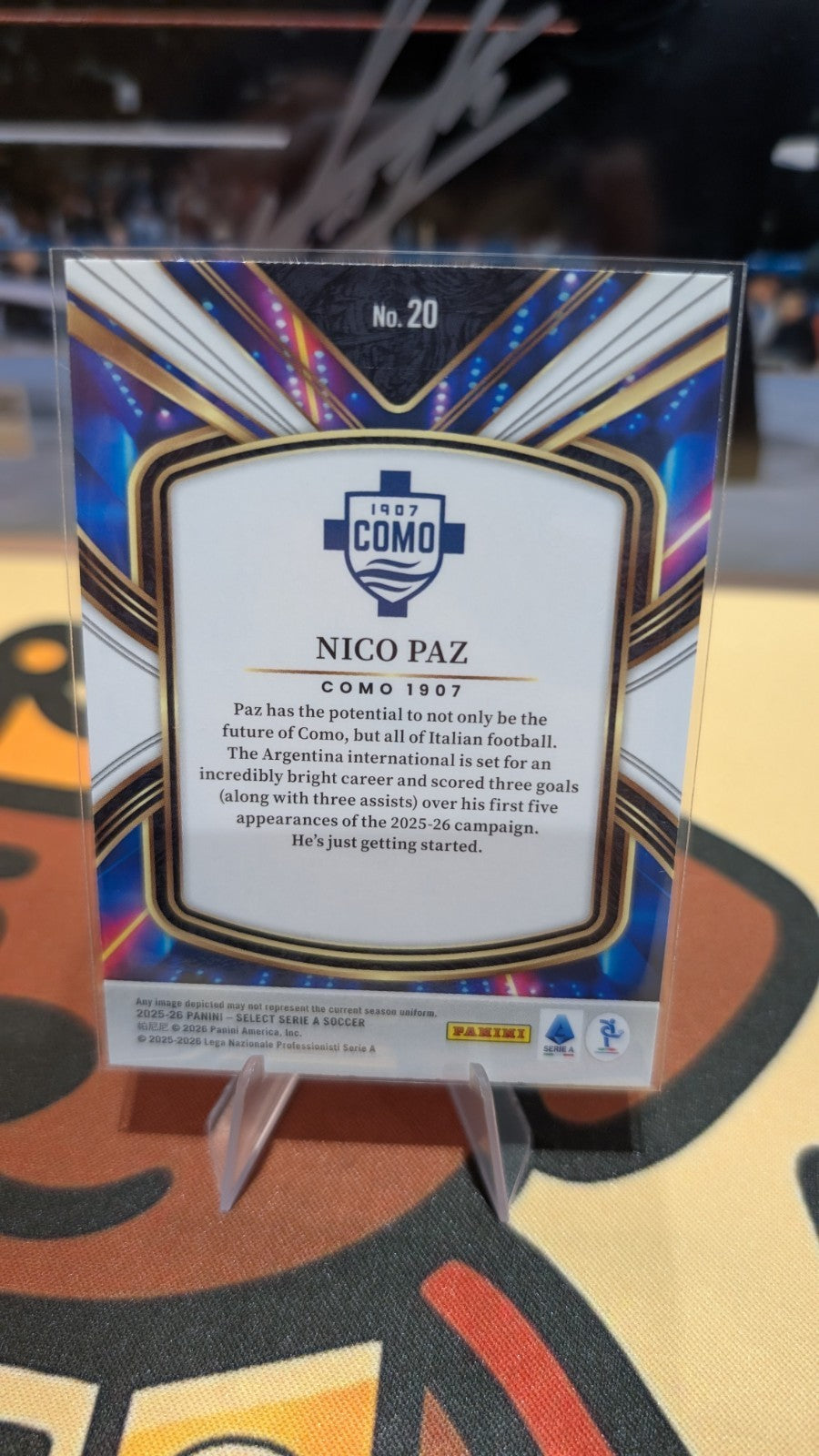2025-26 Panini Select Serie A Como Nico Paz Future Silver Prizm