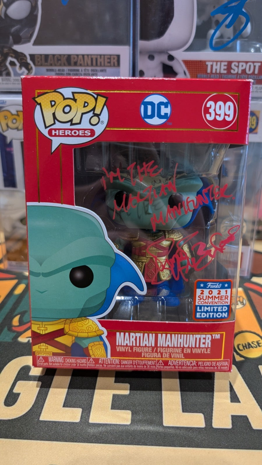 David Harewood Signed Martian Manhunter Supergirl Funko Pop SWAU COA Arrow Flash