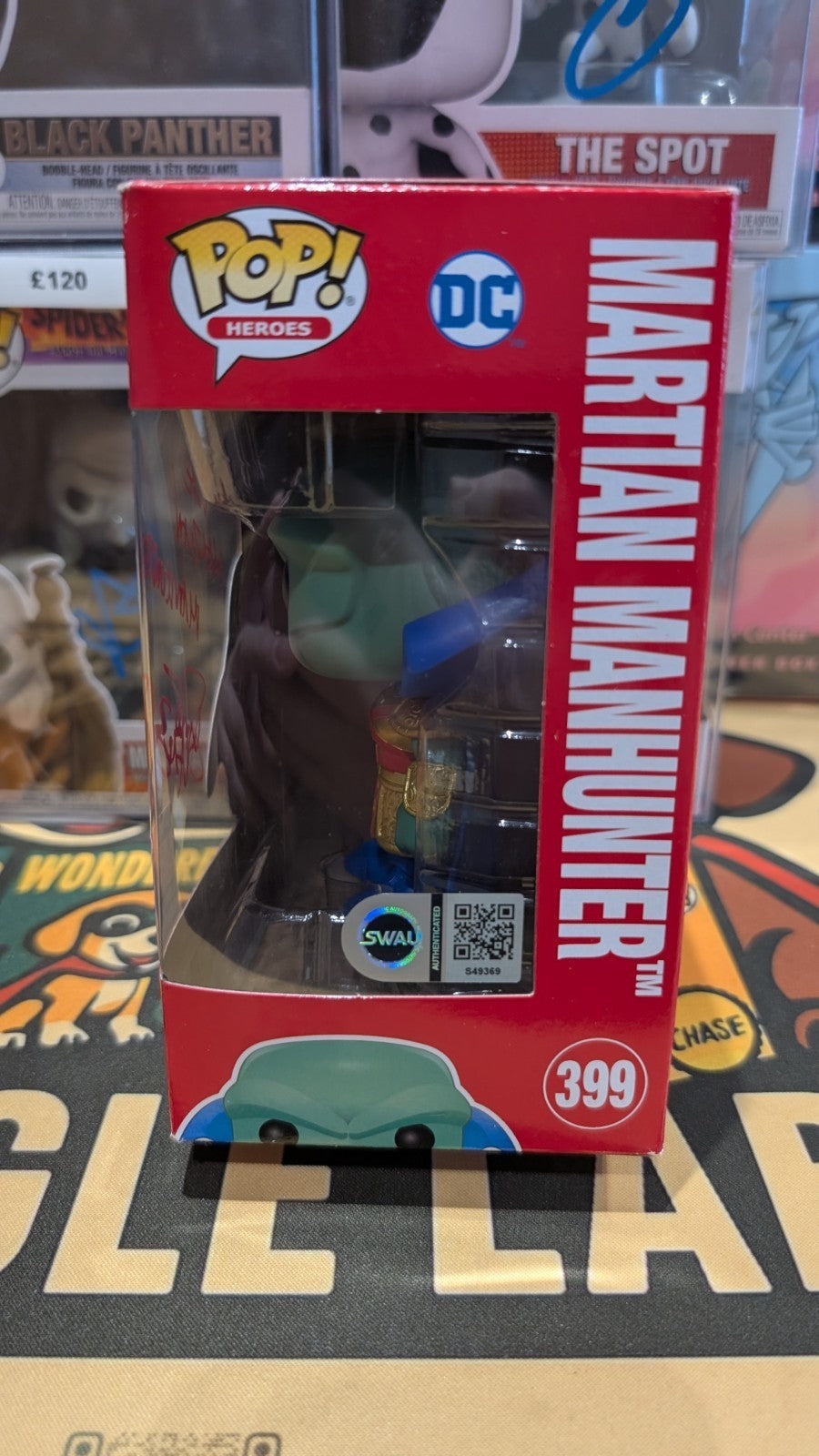 David Harewood Signed Martian Manhunter Supergirl Funko Pop SWAU COA Arrow Flash