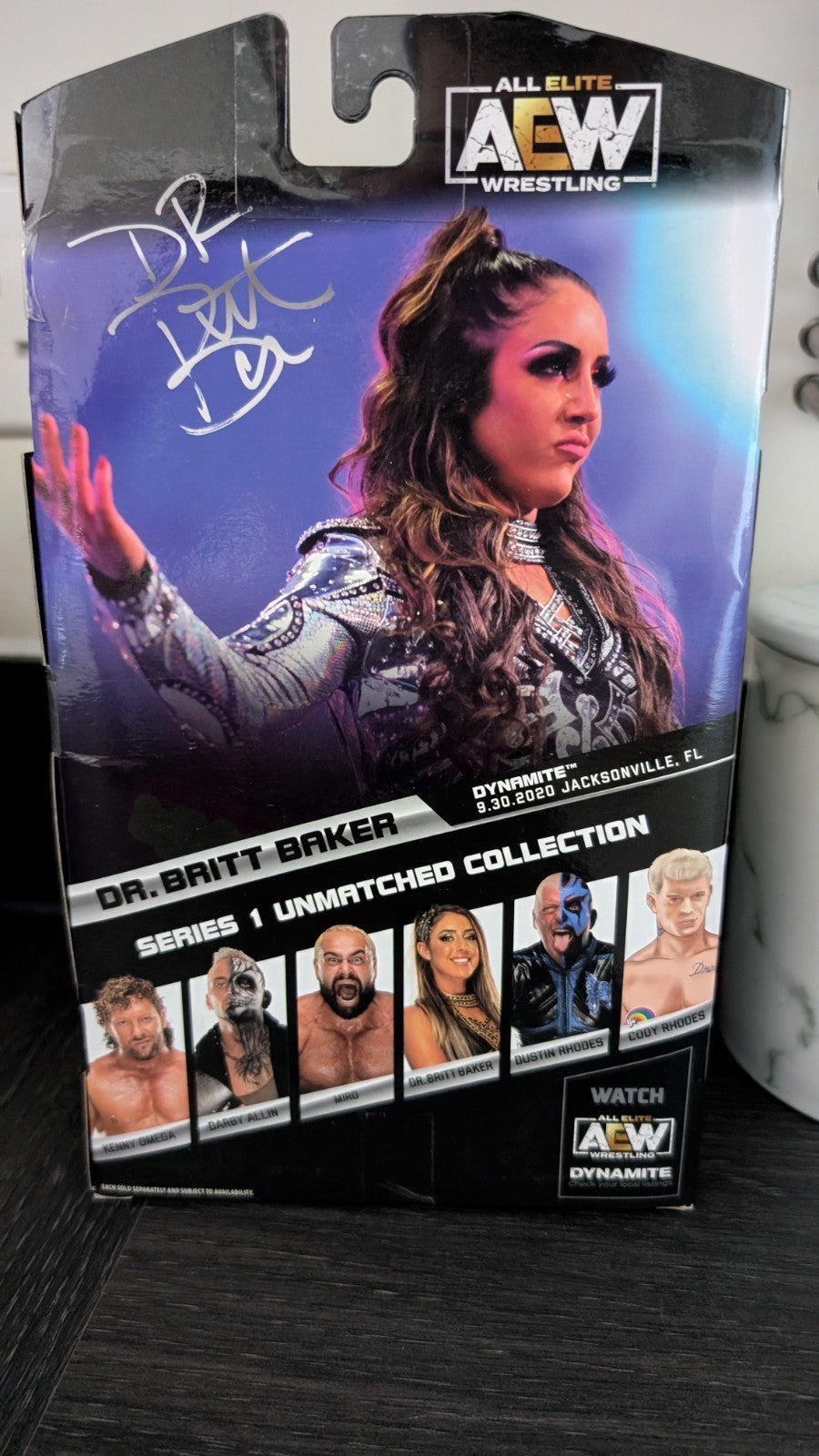 AEW Unrivaled Series 1 Britt Baker Signed Wrestling Figure SWAU COA WWE