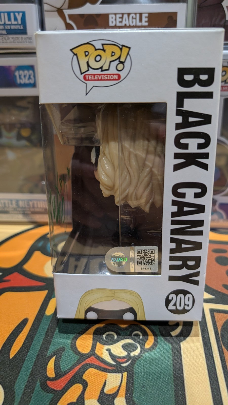 Funko Pop Arrow Black Canary 209 Signed By Caity Lotz SWAU COA DC CW Legends