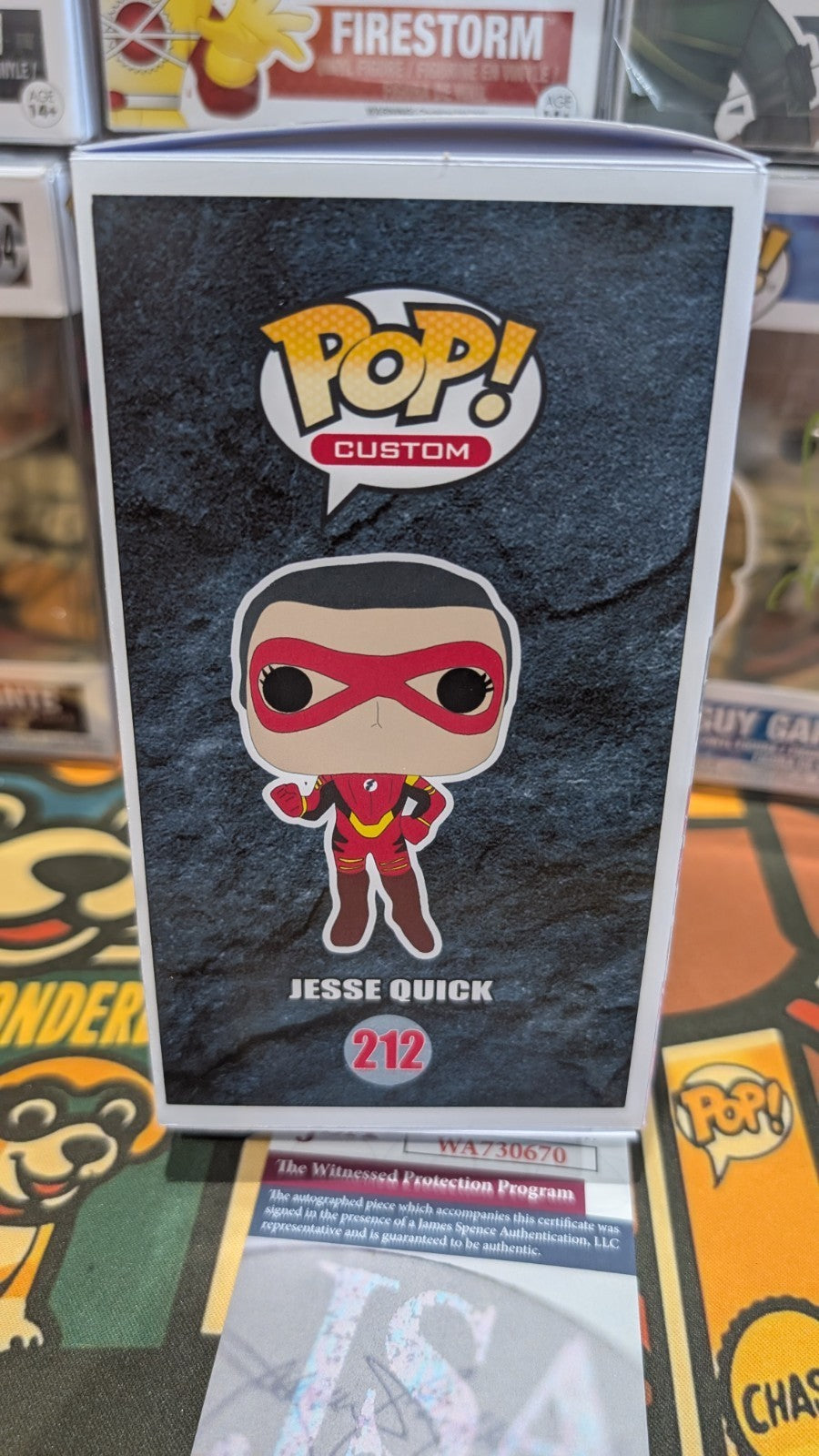 The Flash Custom Funko Pop Jesse Quick Signed by Violett Beane With JSA COA