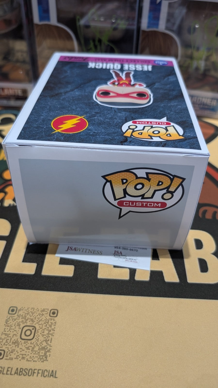 The Flash Custom Funko Pop Jesse Quick Signed by Violett Beane With JSA COA