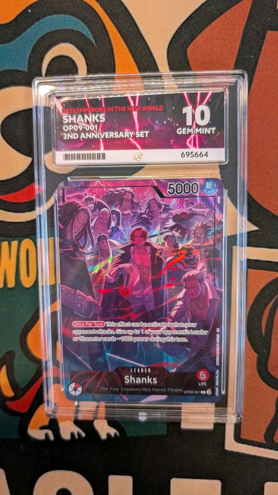 Shanks OP09-001 [PERFECT ACE 10] 2nd Anniversary Set Leader - One Piece English