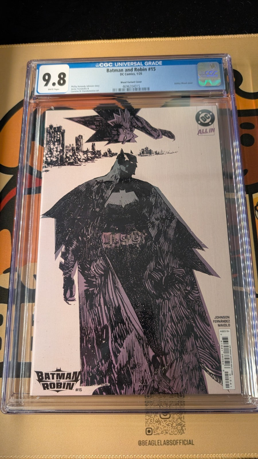 DC Comics Batman and & Robin #15 Ashley Wood Variant Cover CGC Graded 9.8