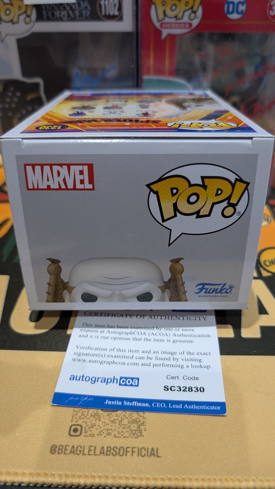 Funko Pop! Marvel Spider-Man Medieval Vulture #1230 Signed by Jorma Taccone ACOA