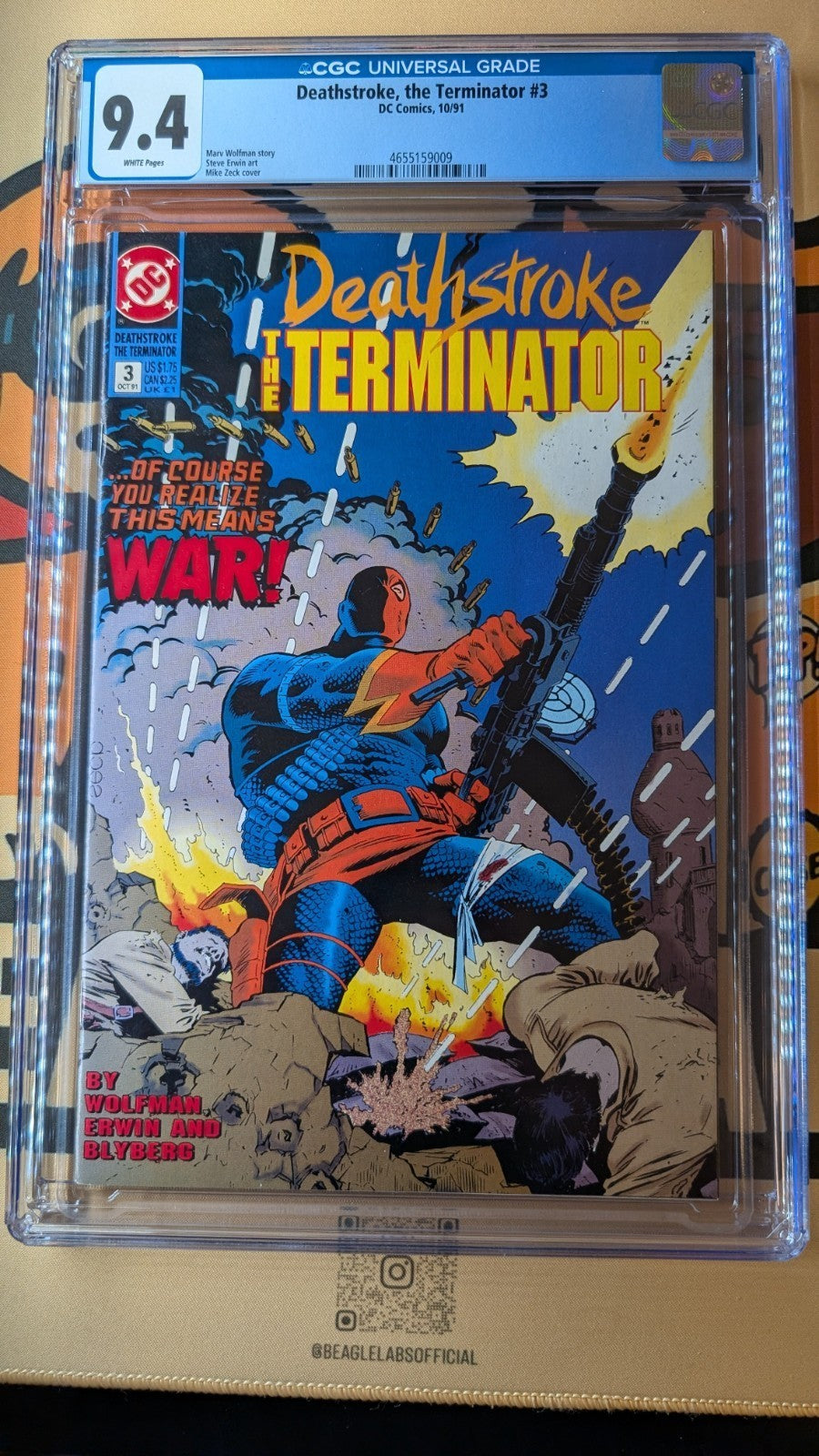 Deathstroke: The Terminator #3 1991 CGC 9.4 DC Comic Batman